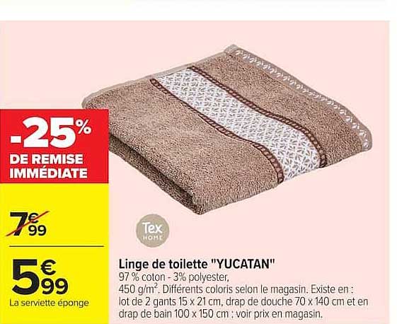 Linge de toilette "YUCATAN"