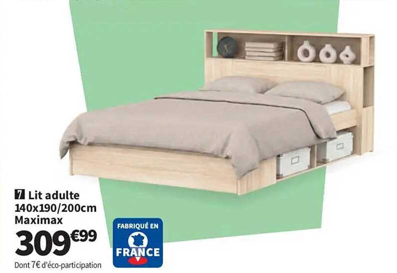 Lit adulte 140x190/200cm Maximax