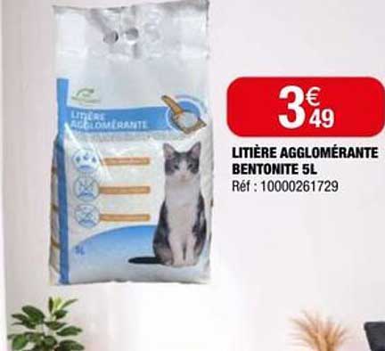 LITIÈRE AGGLOMÉRANTE BENTONITE 5L