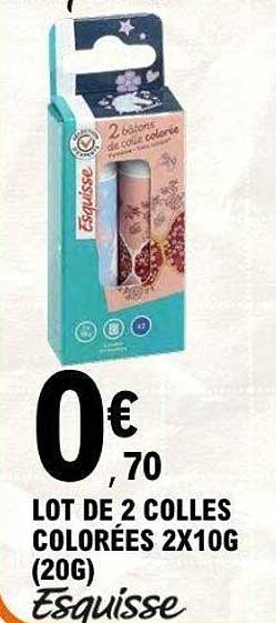 LOT DE 2 COLLES COLORÉES 2X10G (20G) Esquisse