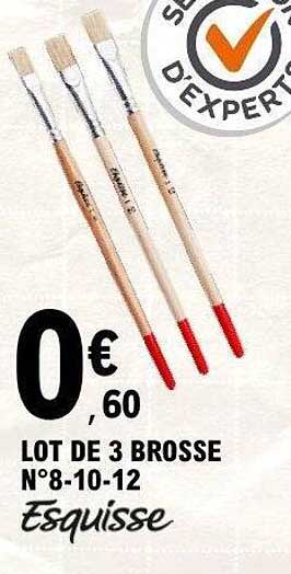 LOT DE 3 BROSSE N°8-10-12 Esquisse