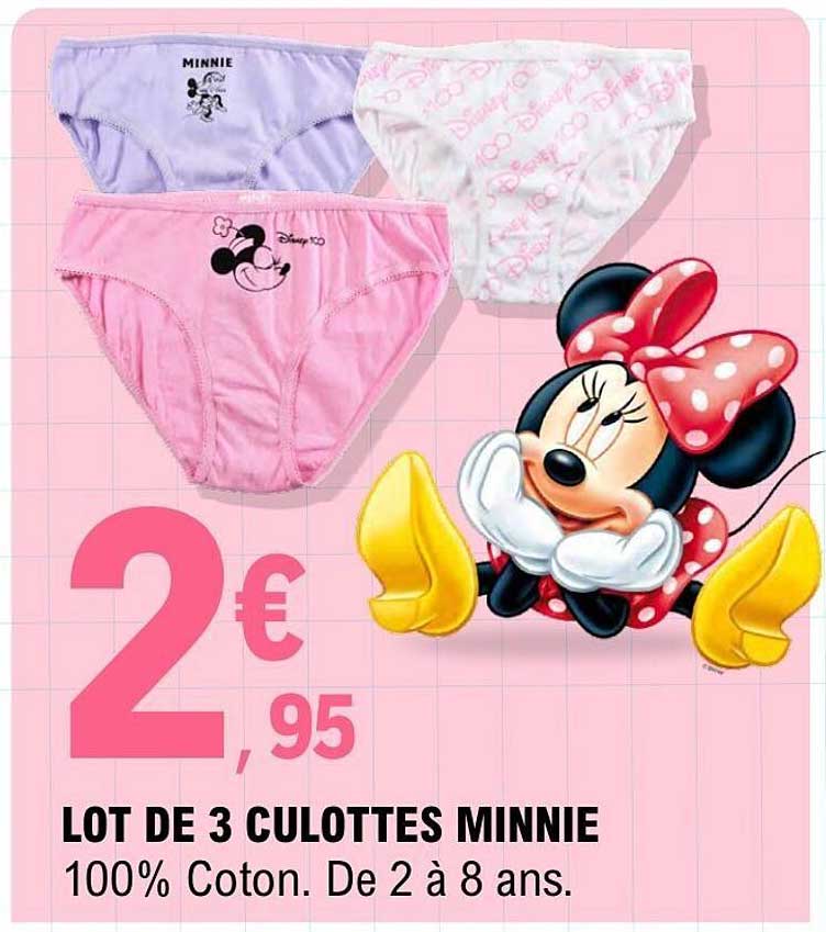 LOT DE 3 CULOTTES MINNIE