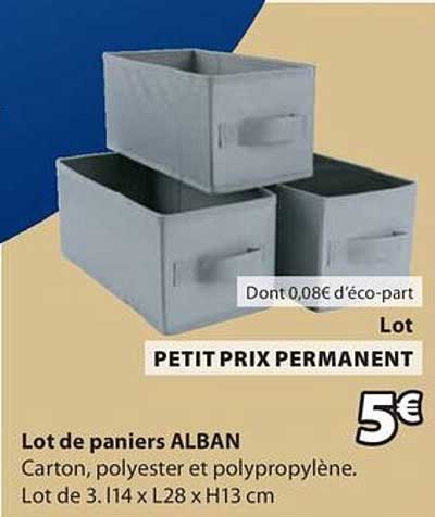 Lot de paniers ALBAN