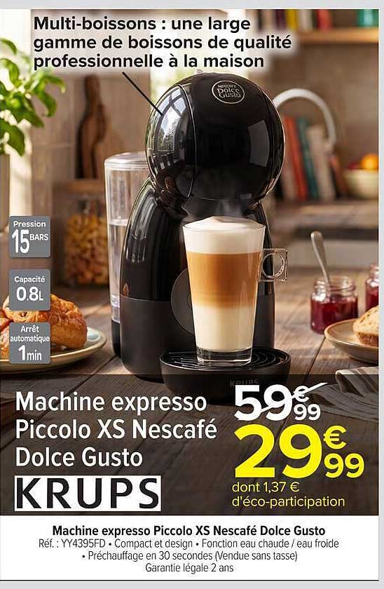 Machine expresso Piccolo XS Nescafé Dolce Gusto
