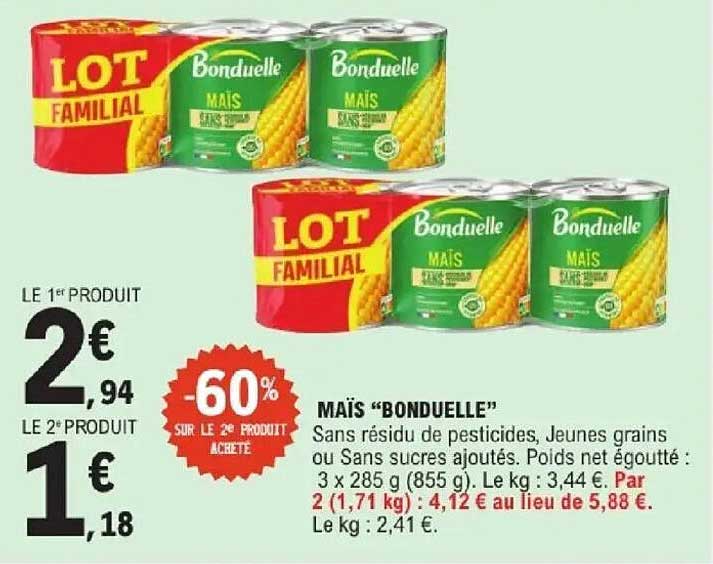 MAÏS “BONDUELLE”
