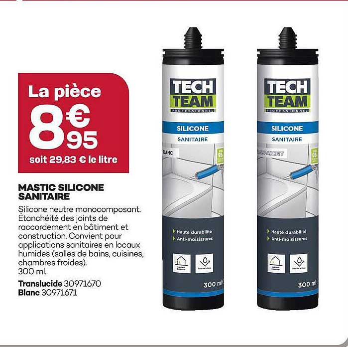 MASTIC SILICONE SANITAIRE