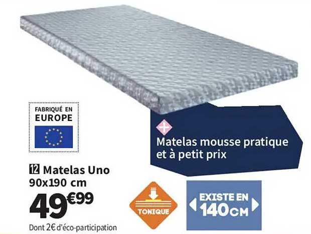 Matelas Uno 90x190 cm