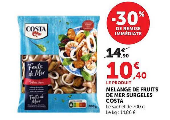 MELANGE DE FRUITS DE MER SURGELES COSTA