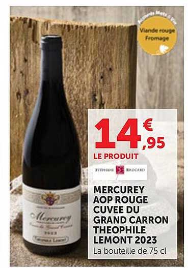 MERCUREY AOP ROUGE CUVEE DU GRAND CARRON THEOPHILE LEMONT 2023