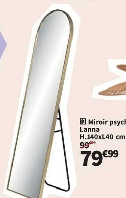 Miroir psyché Lanna H.140xL40 cm