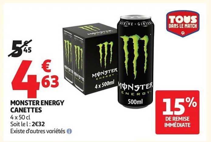 MONSTER ENERGY CANETTES
