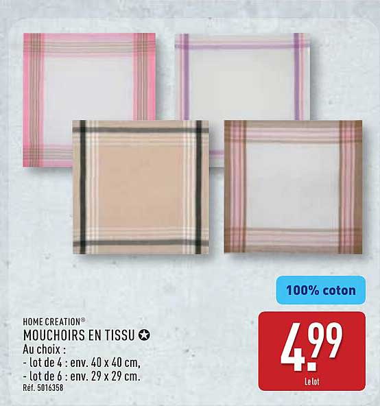MOUCHOIRS EN TISSU