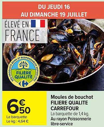 Moules de bouchot FILIERE QUALITE CARREFOUR