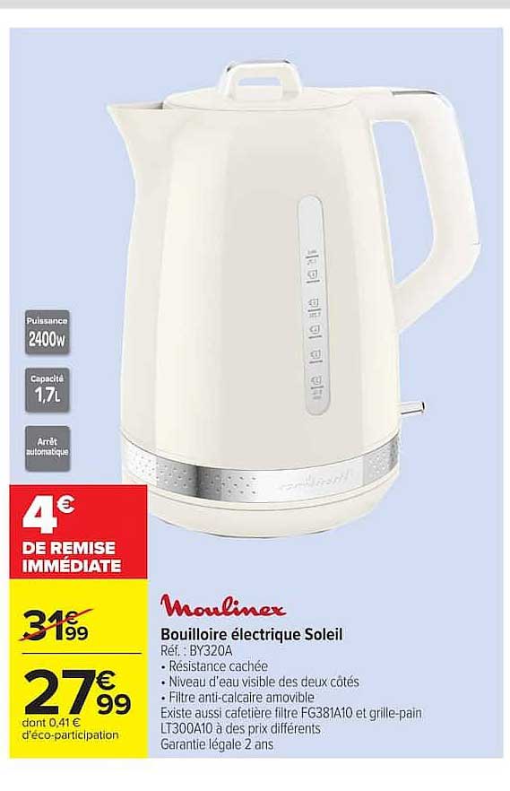 Moulinex Bouilloire électrique Solei
