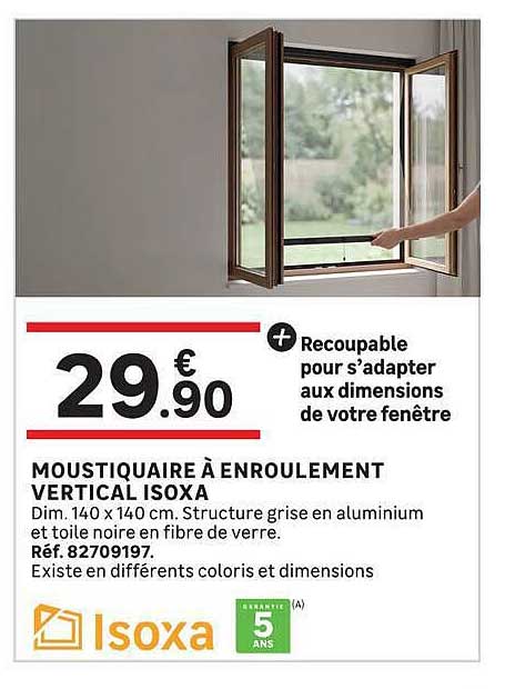 MOUSTIQUAIRE À ENROULEMENT VERTICAL ISOXA
