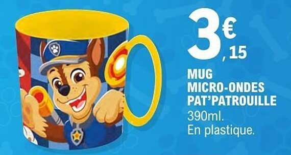 MUG MICRO-ONDES PAT'PATROUILLE 390ml. En plastique.