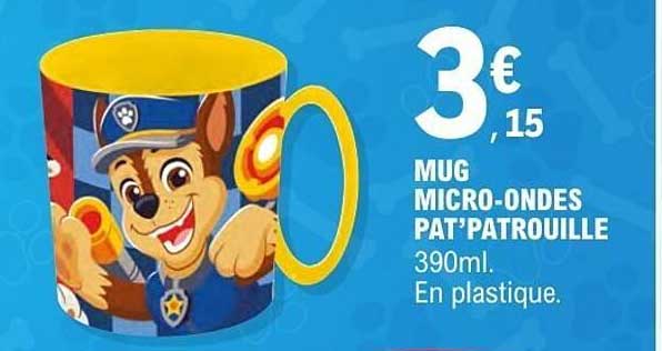 MUG MICRO-ONDES PAT'PATROUILLE 390ml. En plastique.