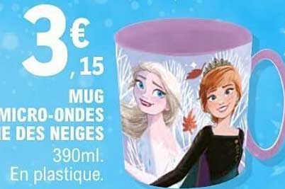 MUG MICRO-ONDES REINE DES NEIGES 300ml. En plastique.
