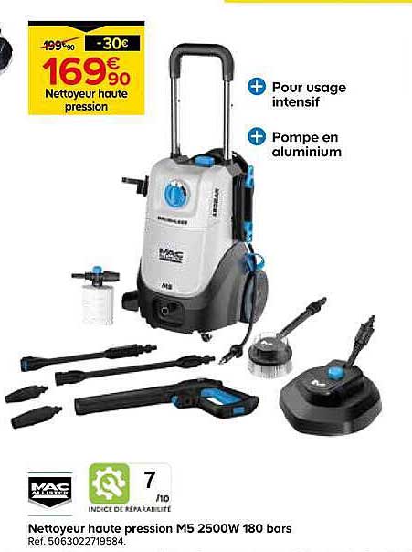 Nettoyeur haute pression M5 2500W 180 bars