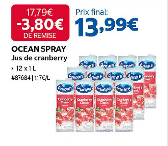 OCEAN SPRAY Jus de cranberry