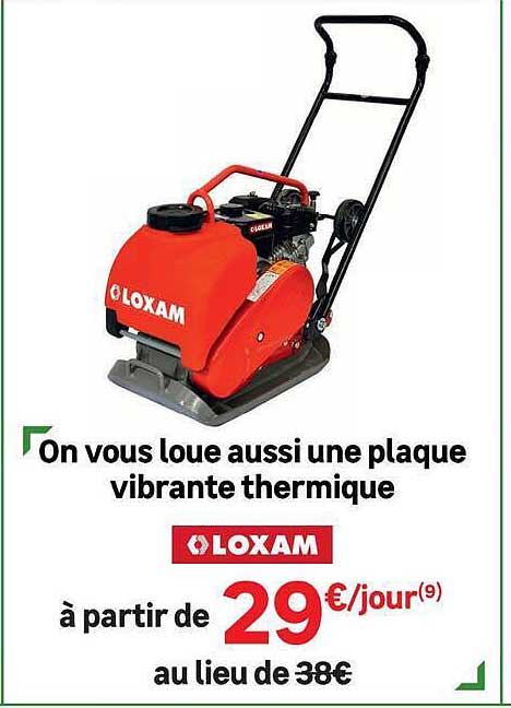 On vous loue aussi une plaque vibrante thermique