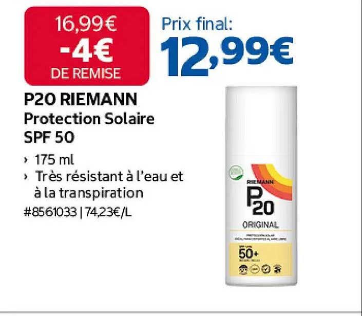 P20 RIEMANN Protection Solaire SPF 50