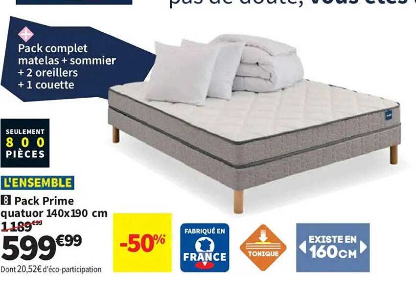 Pack Prime quator 140x190 cm