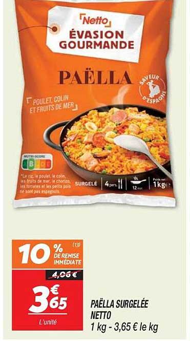 PAËLLA SURGELÉE NETTO
