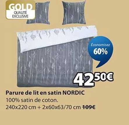 Parure de lit en satin NORDIC