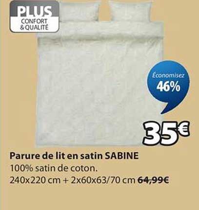 Parure de lit en satin SABINE
