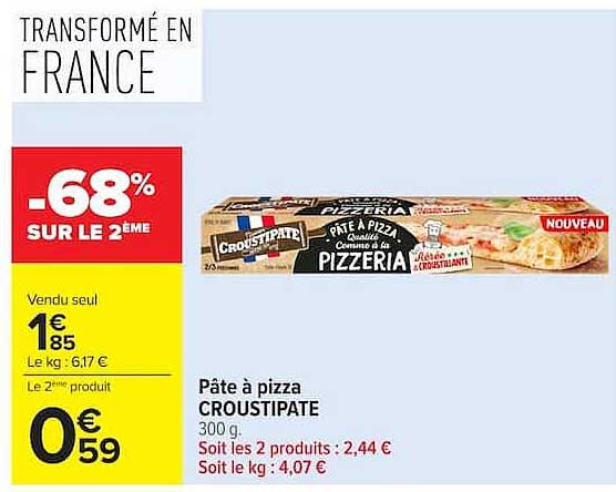 Pâte à pizza CROUSTIPATE