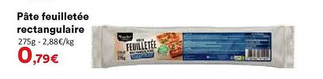 Pâte feuilletée rectangulaire