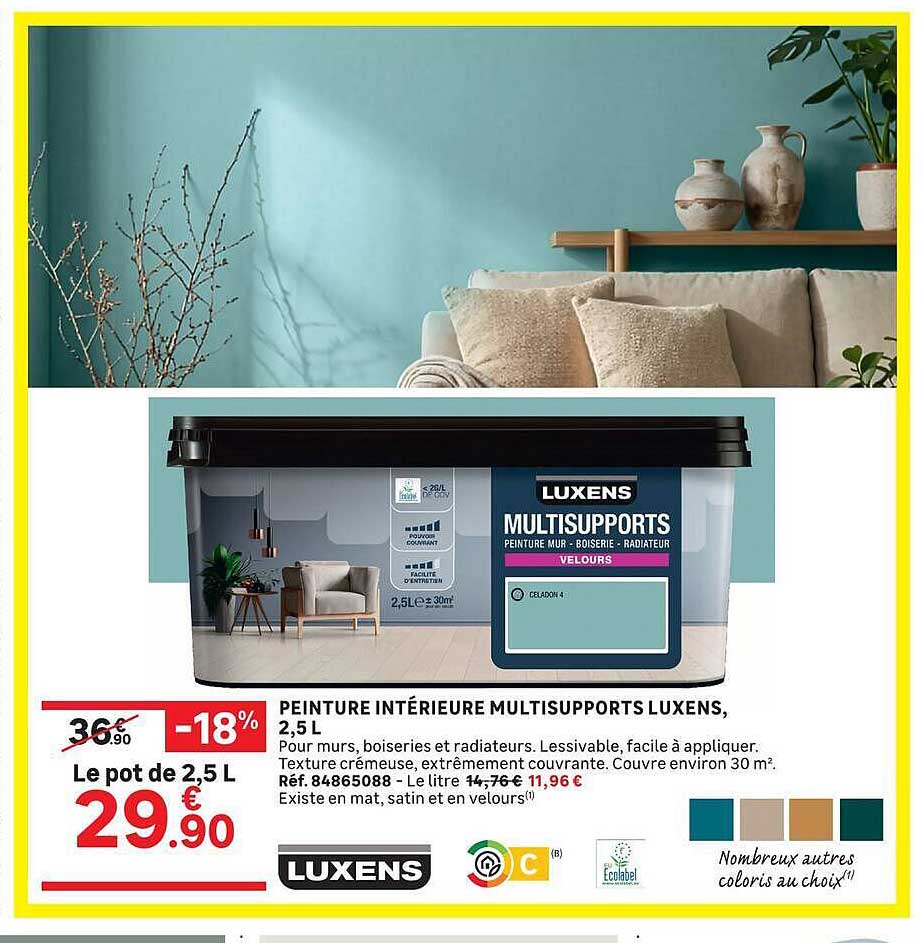 PEINTURE INTÉRIEURE MULTISUPPORTS LUXENS, 2,5 L