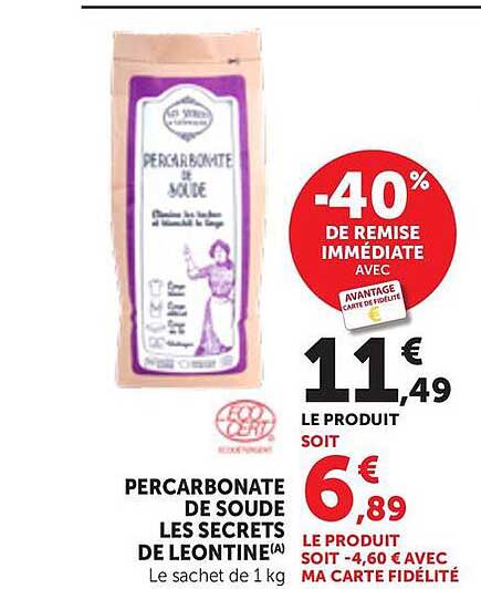 PERCARBONATE DE SOUDE LES SECRETS DE LEONTINE(A)