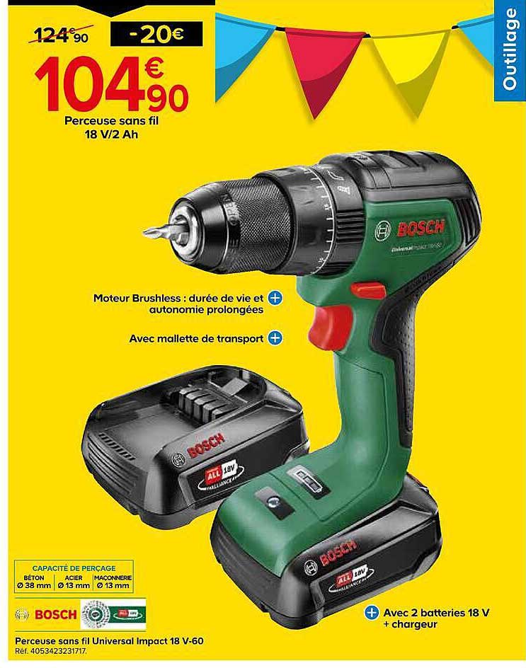 Perceuse sans fil Universal Impact 18 V-60