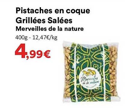 Pistaches en coque Grillées Salées Merveilles de la nature