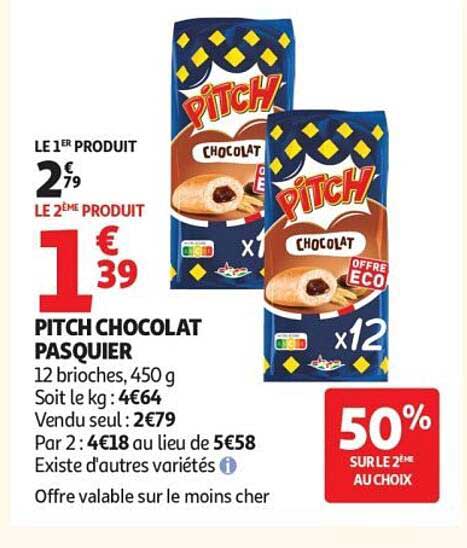 PITCH CHOCOLAT PASQUIER
