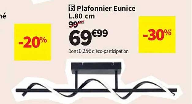 Plafonnier Eunice L.80 cm
