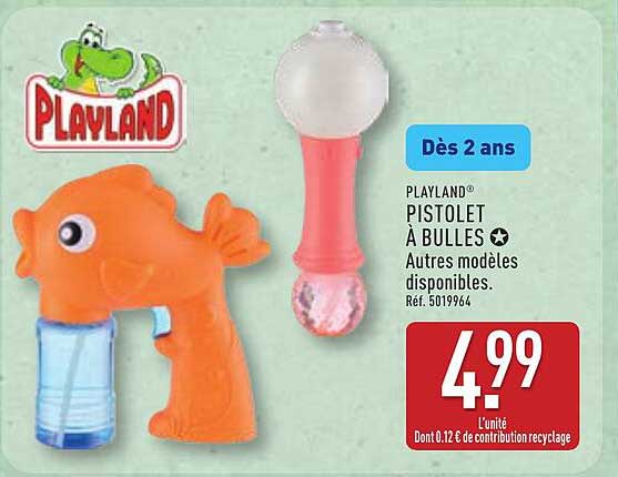 PLAYLAND® PISTOLET À BULLES