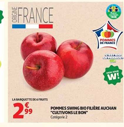 POMMES SWING BIO FILIÈRE AUCHAN "CULTIVONS LE BON"