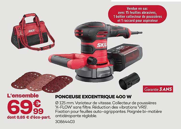 PONCEUSE EXCENTRIQUE 400 W