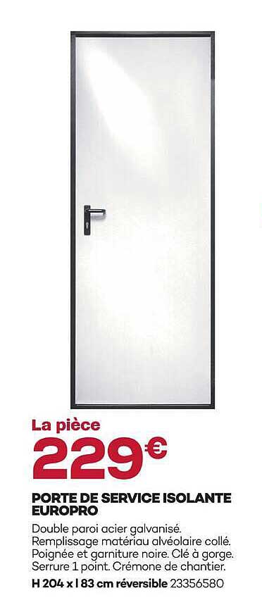 PORTE DE SERVICE ISOLANTE EUROPRO