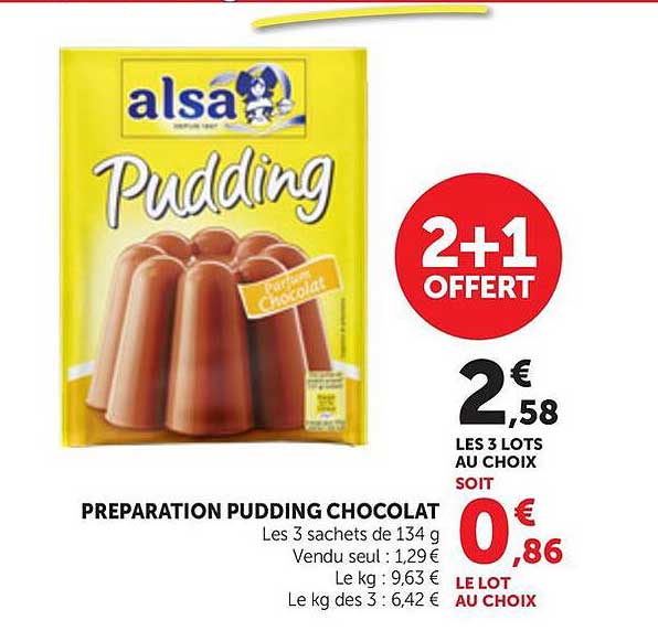 PREPARATION PUDDING CHOCOLAT