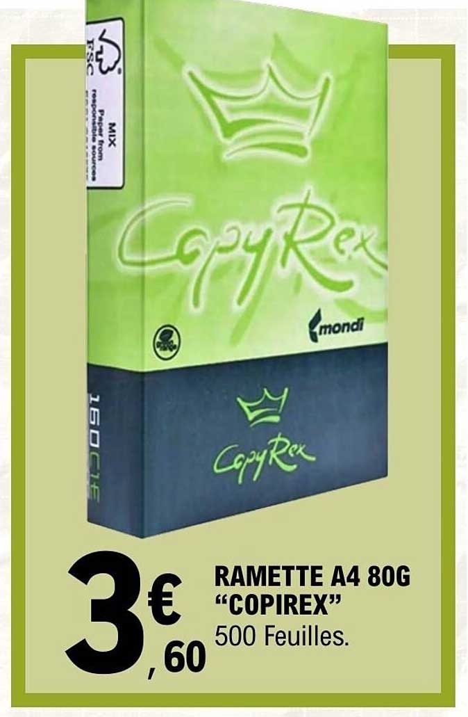 RAMETTE A4 80G “COPIREX” 500 Feuilles.