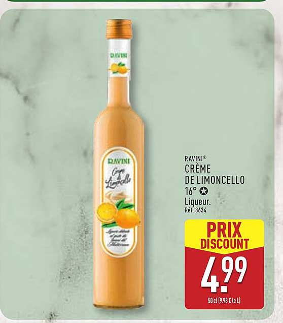 RAVINI® CRÈME DE LIMONCELLO 16° Liqueur.
