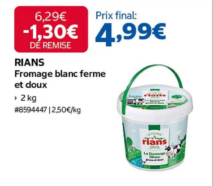 RIANS Fromage blanc ferme et doux