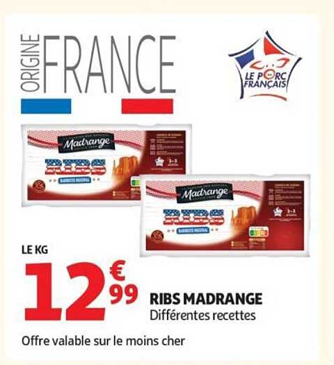 RIBS MADRANGE Différentes recettes