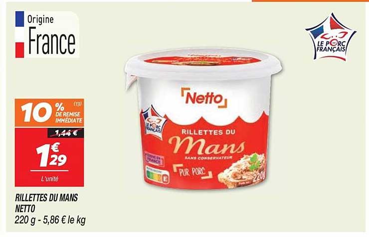 RILLETTES DU MANS NETTO