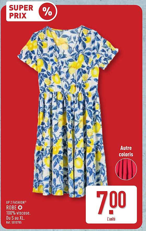 ROBE 100% viscose. Du S au XL.
