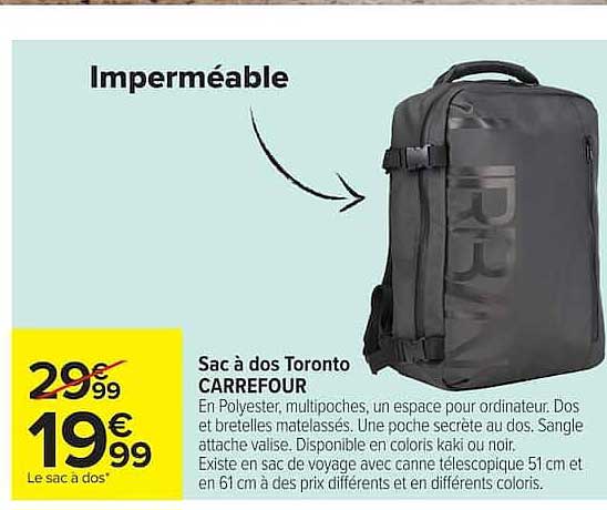 Sac à dos Toronto CARREFOUR